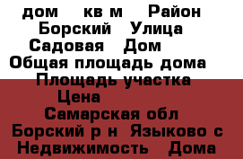 дом 60 кв.м. › Район ­ Борский › Улица ­ Садовая › Дом ­ 35 › Общая площадь дома ­ 60 › Площадь участка ­ 16 › Цена ­ 1 500 000 - Самарская обл., Борский р-н, Языково с. Недвижимость » Дома, коттеджи, дачи продажа   